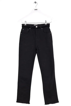 Jean droit Claudie Pierlot Noir en Coton - élasthanne, taille XS - Seconde Main