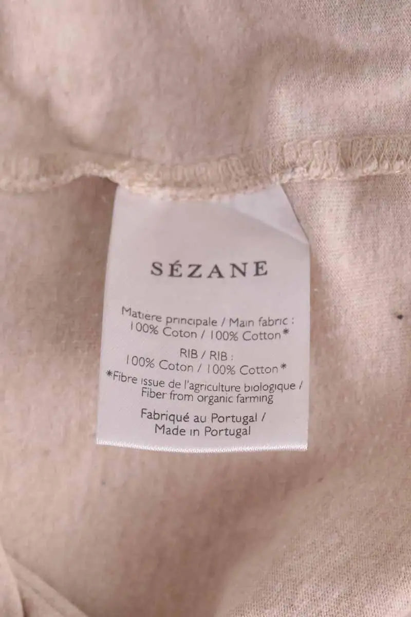 T-shirt Sézane Beige en Coton