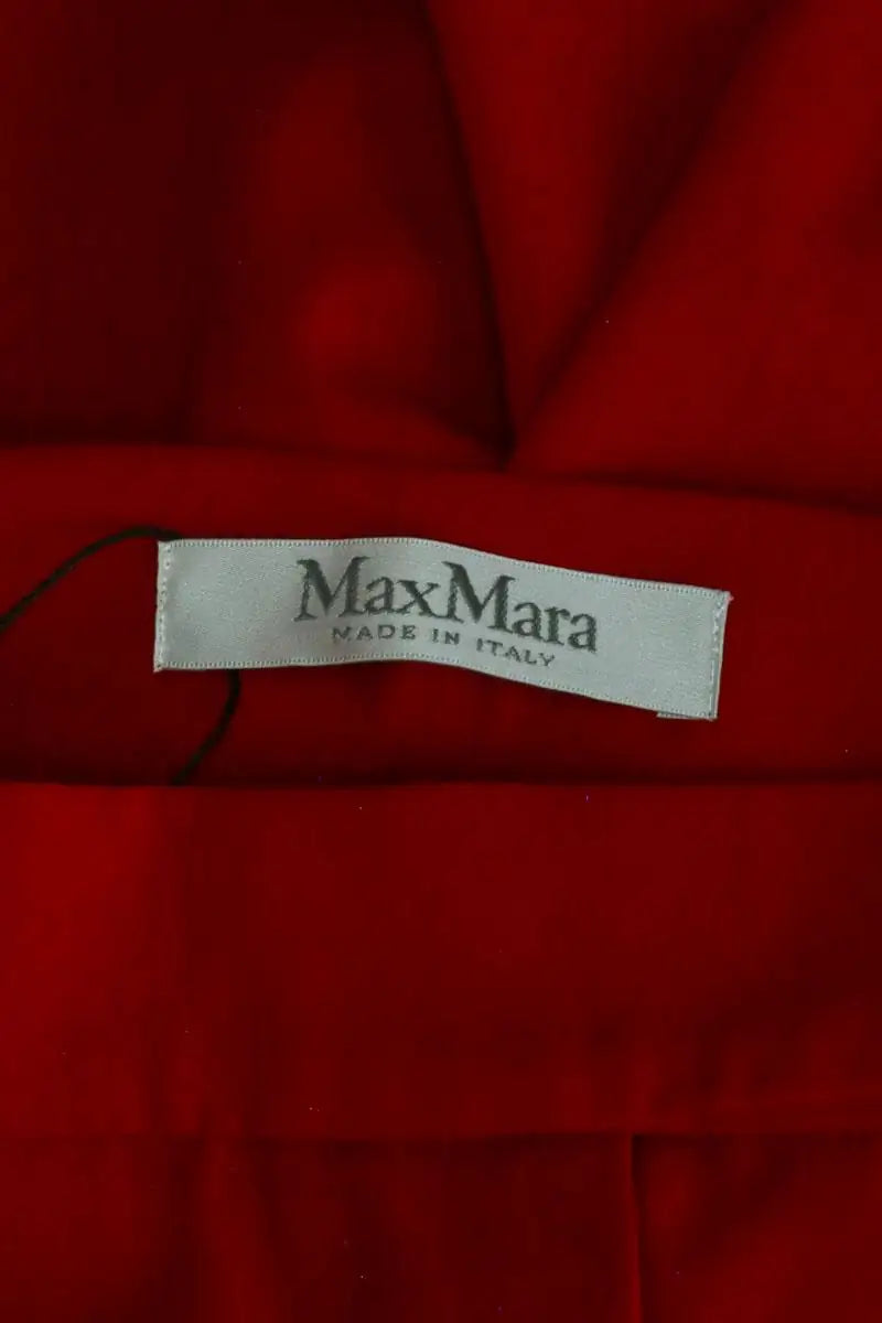 Pantalon large Max Mara Rouge en Synthétique