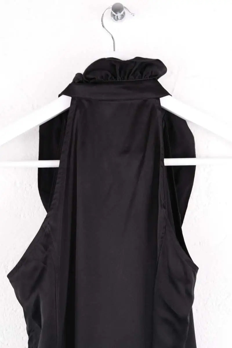 Top sans manche DMN Noir en Soie