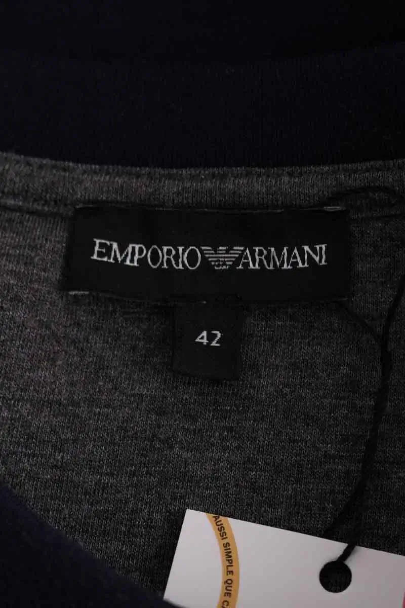 Sweatshirt Emporio Armani Marine en Coton