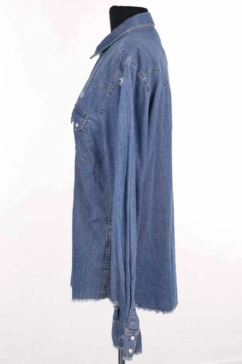 Chemise en jean  Sandro Bleu en Coton