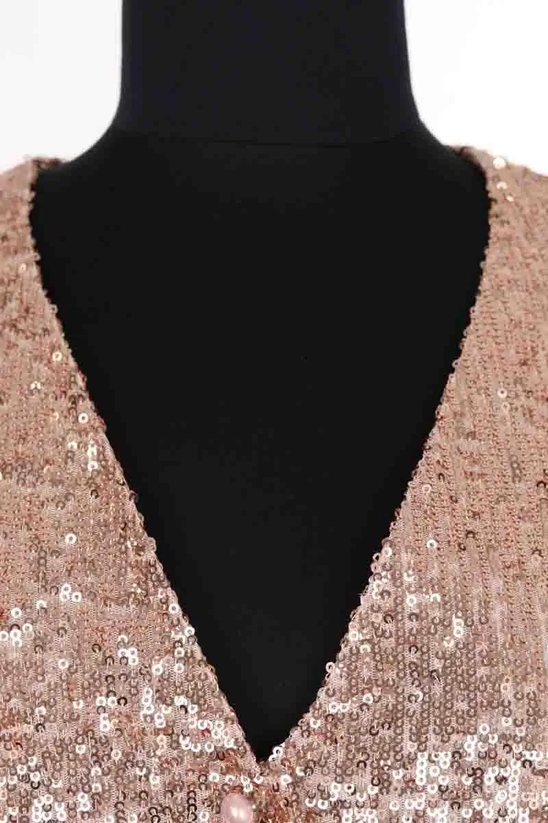 Gilet Maje Rose en Synthétique