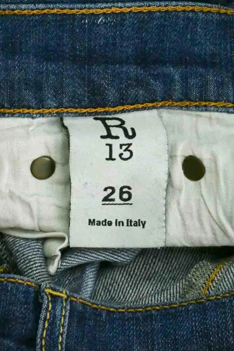 Jean slim R13 Bleu en Coton - élasthanne