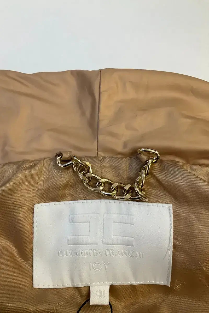 Doudoune Elisabetta Franchi Beige en Synthétique