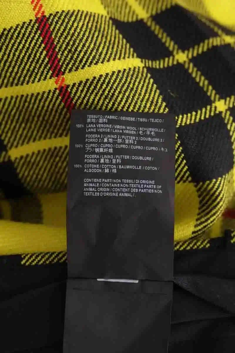 Pantalon droit Balenciaga Jaune en Laine