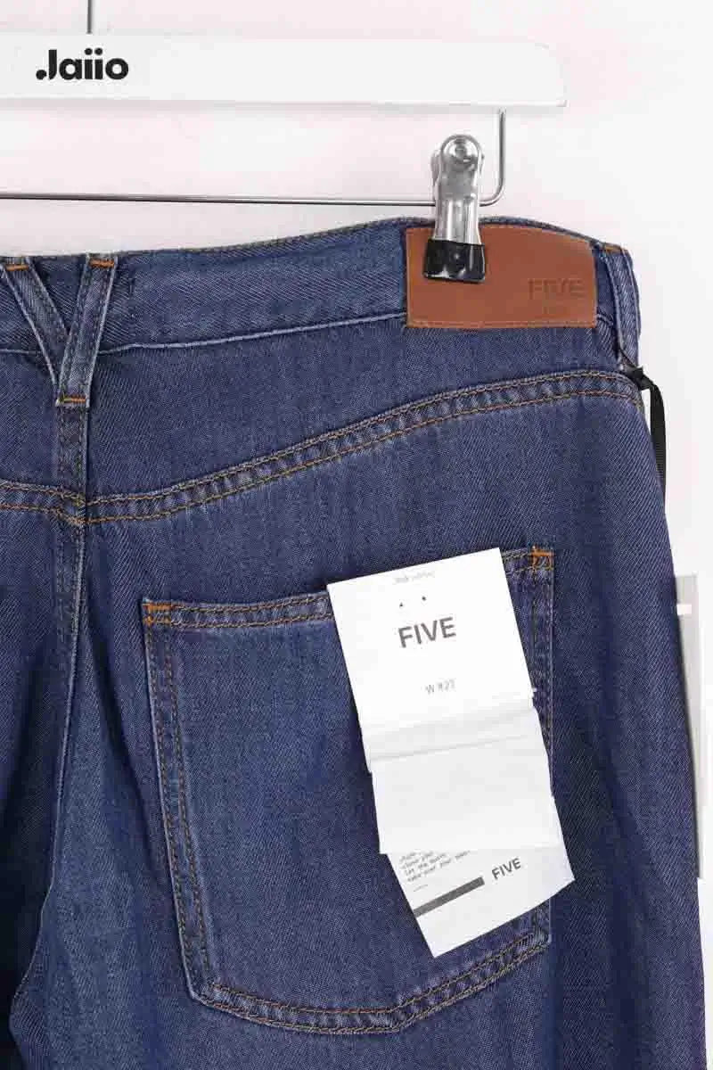 Pantalon FIVE Bleu en Coton