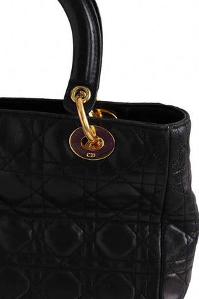 Sac à main Dior Lady Dior Noir en Cuir