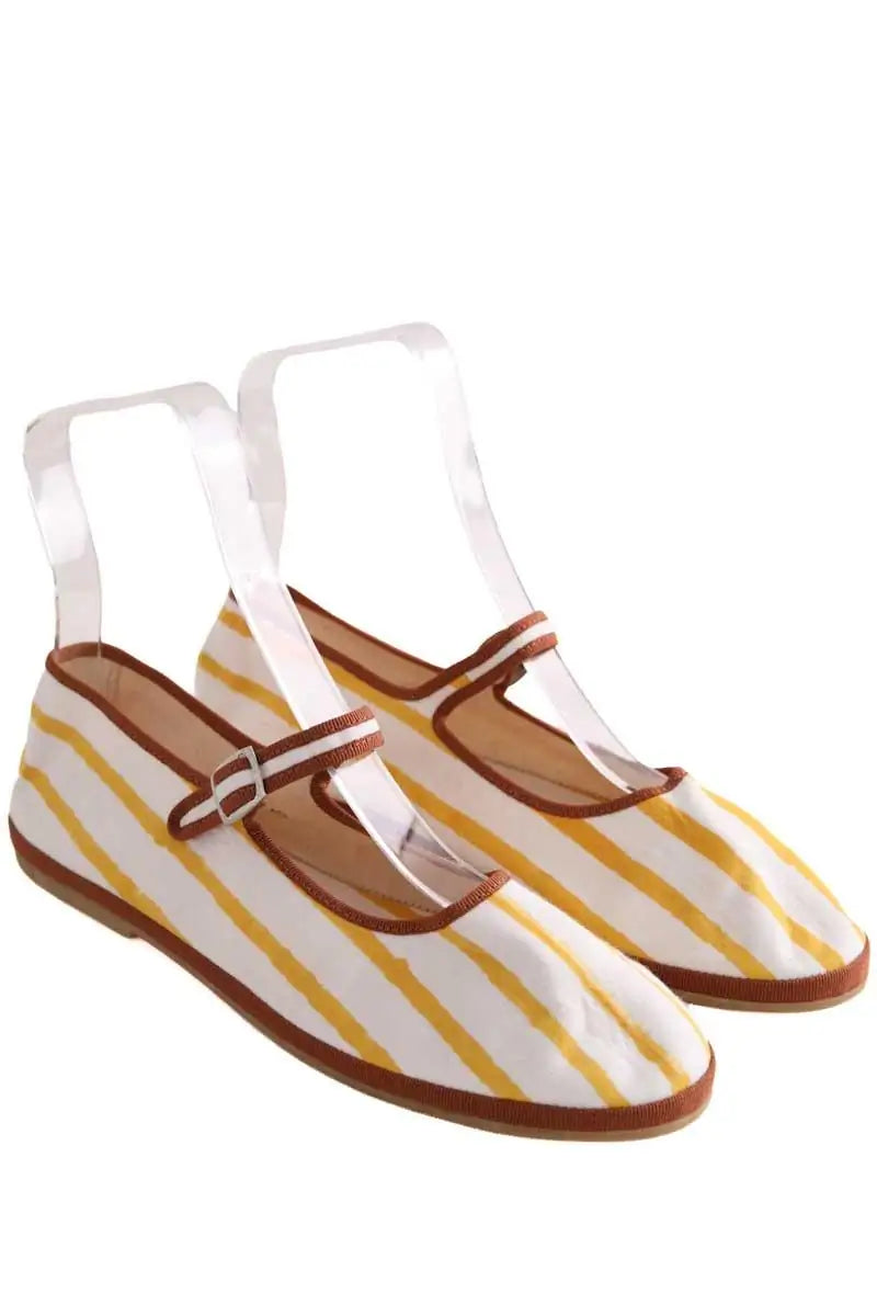 Ballerines Capulette Jaune en Tissu