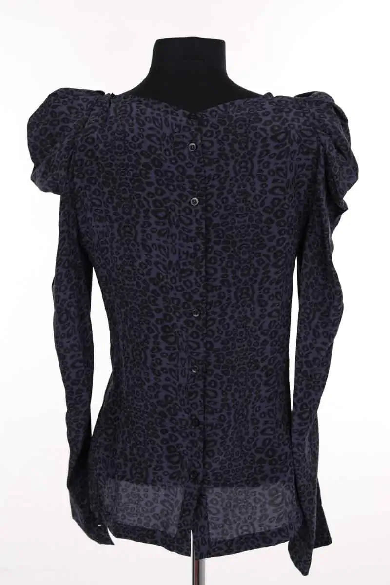 Blouse Maje Bleu en Soie
