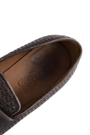 Mocassins Salvatore Ferragamo Gris en Cuir