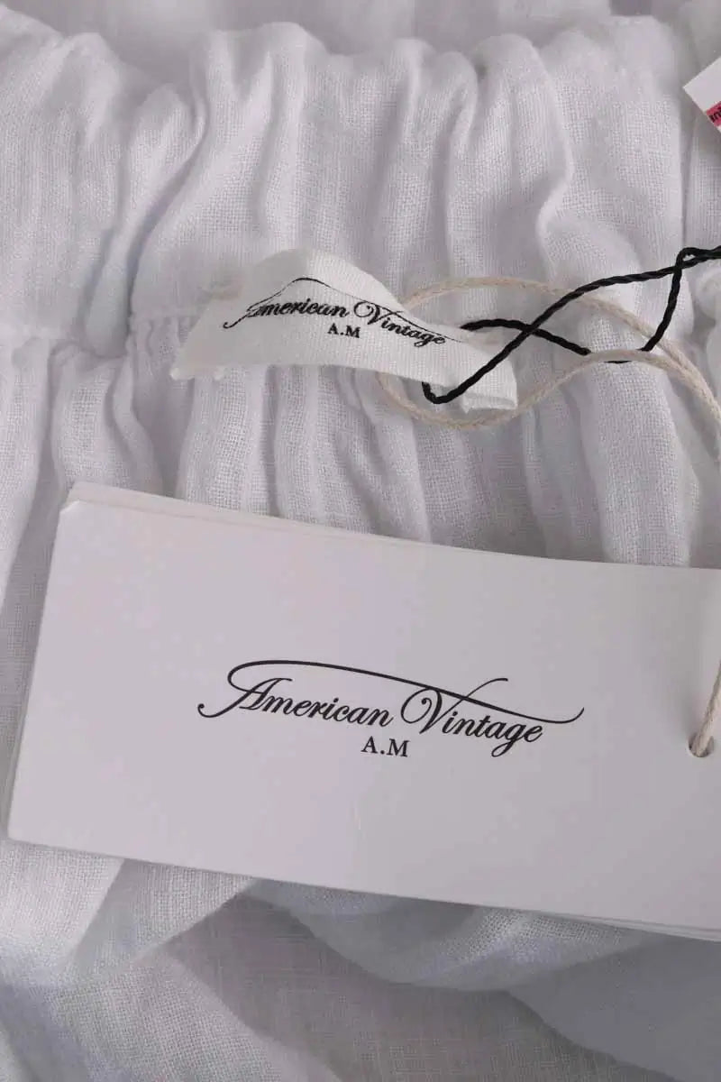 Robe American Vintage Blanc en Lin