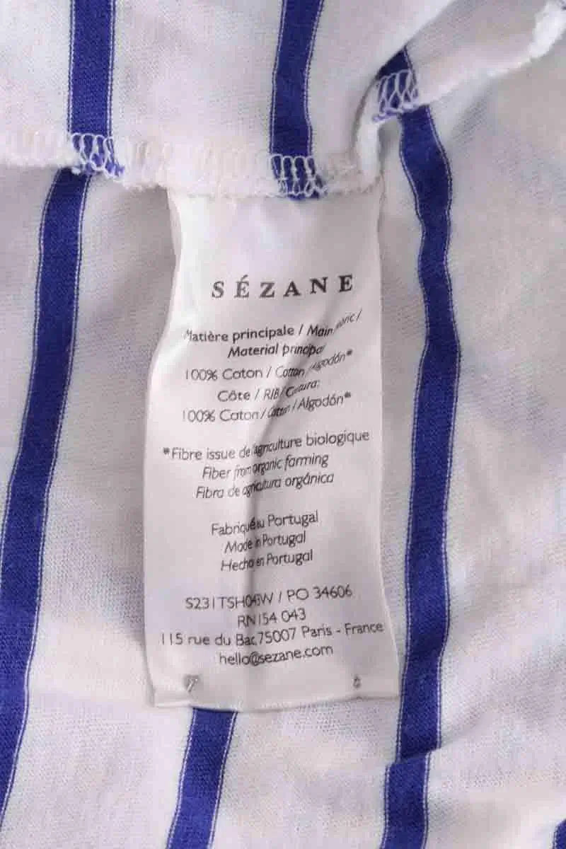 T-shirt Sézane Blanc en Coton