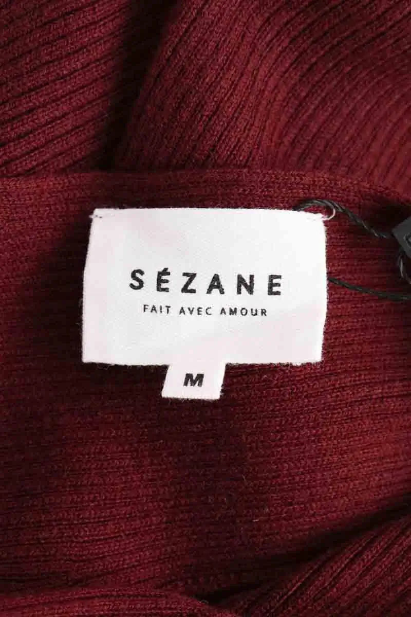 Robe Sézane Bordeaux en Laine