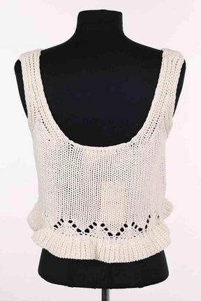 Top sans manche Ba&Sh Blanc en Coton