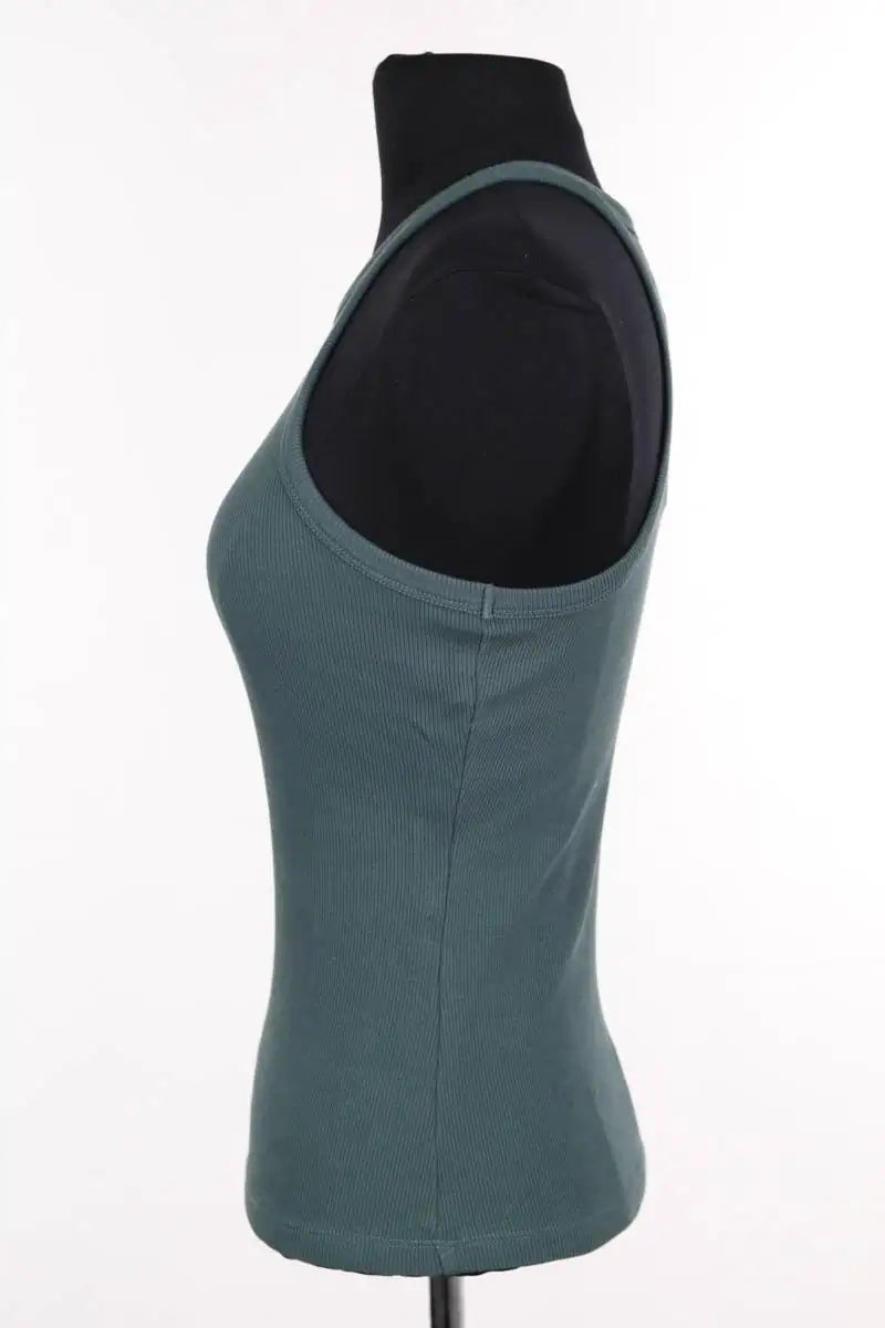 Top sans manche Sézane Vert en Coton