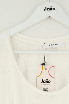 T-shirt Frame Blanc en Lin