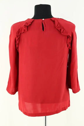 Top Sandro Rouge en Soie