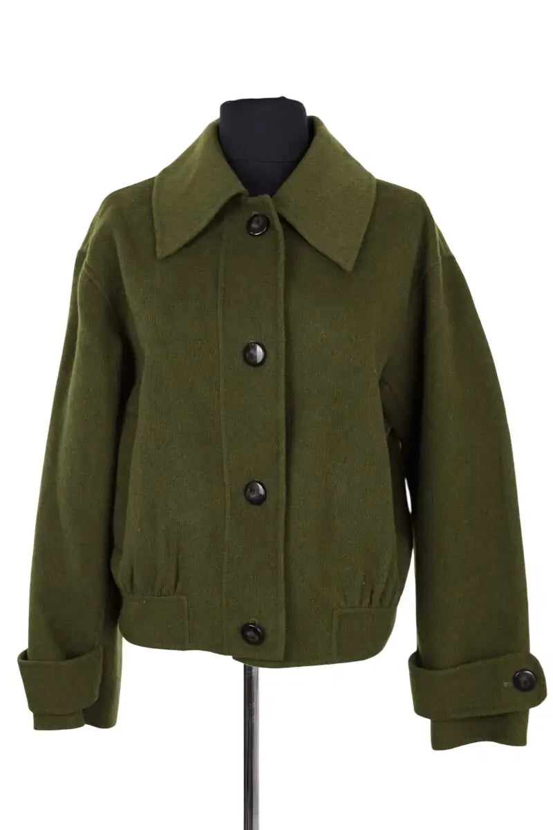 Veste Sézane Vert en Synthétique, taille XS - Seconde Main