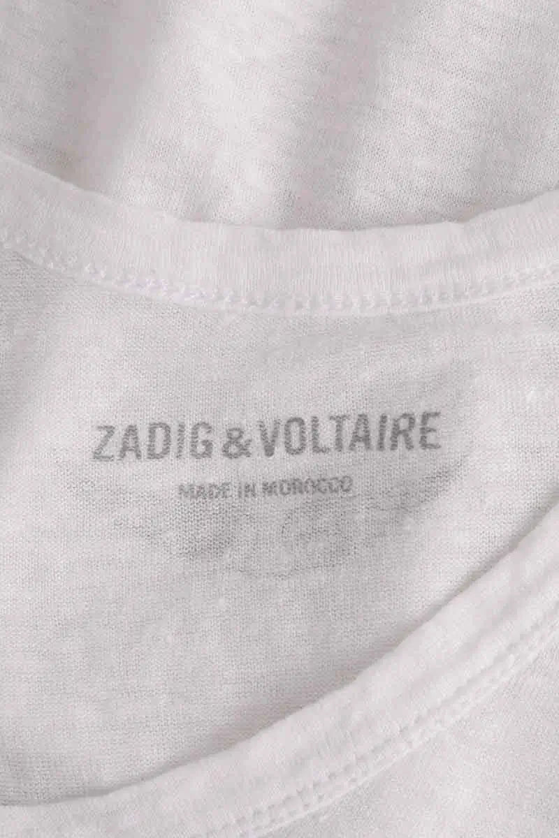 T-shirt Zadig & Voltaire Blanc en Lin
