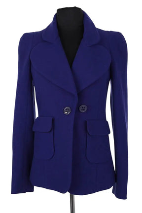 Blazer Sonia Rykiel Bleu en Laine, taille S - Seconde Main