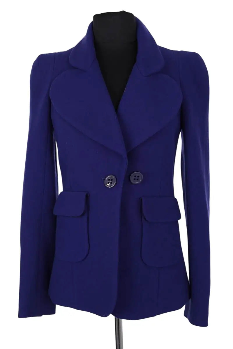 Blazer Sonia Rykiel Bleu en Laine, taille S - Seconde Main