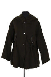 Manteau Maje Kaki en Laine, taille XS - Seconde Main