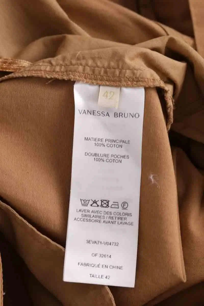 Pantalon Vanessa Bruno Camel en Coton