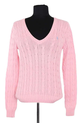 Pull Ralph Lauren Rose en Coton, taille S - Seconde Main