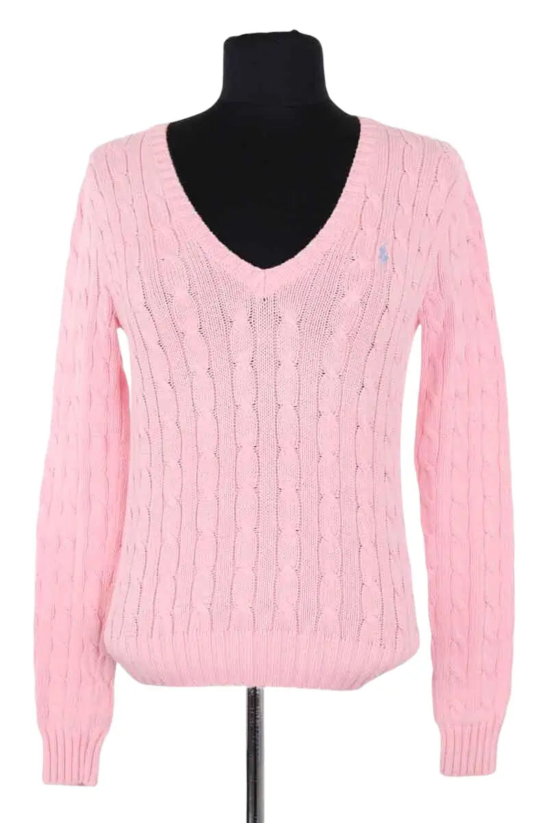 Pull Ralph Lauren Rose en Coton, taille S - Seconde Main