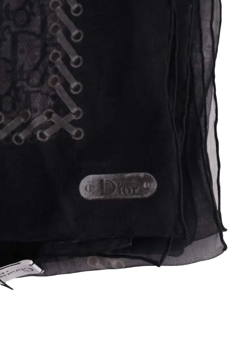 Chèche Dior Noir en Soie