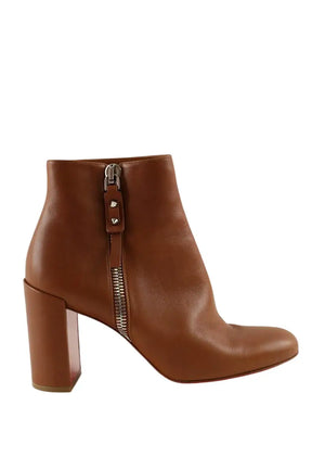 Boots Christian Louboutin Camel en Cuir, taille 38 - Seconde Main