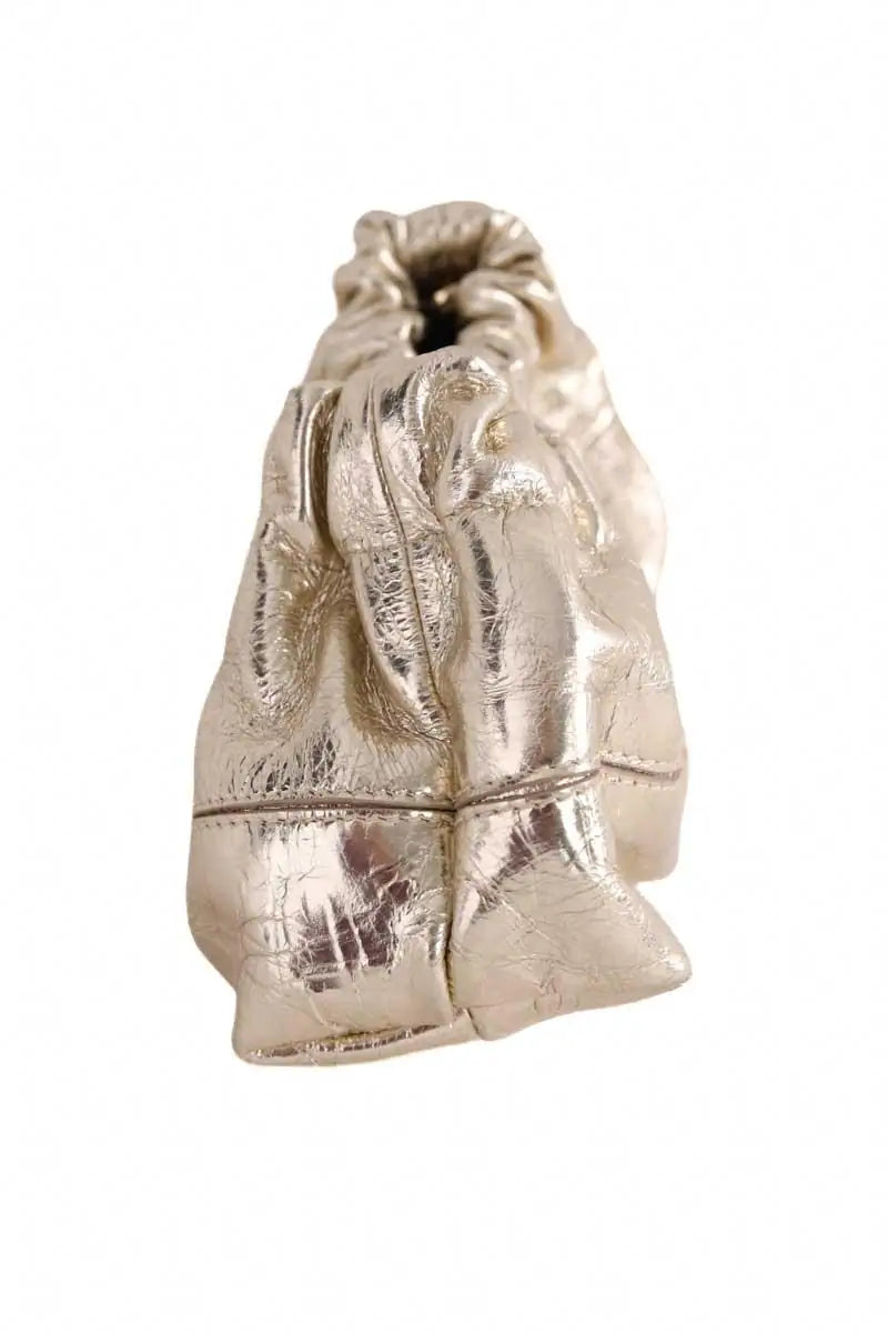 Pochette Ba&Sh Doré en Cuir
