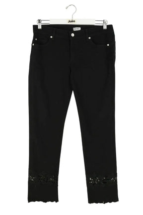 Jean droit Liu Jo Noir en Coton, taille XXS - Seconde Main