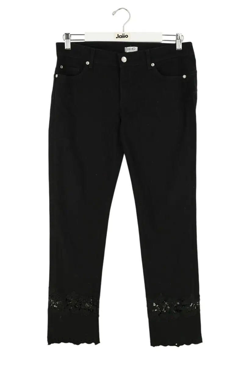 Jean droit Liu Jo Noir en Coton, taille XXS - Seconde Main
