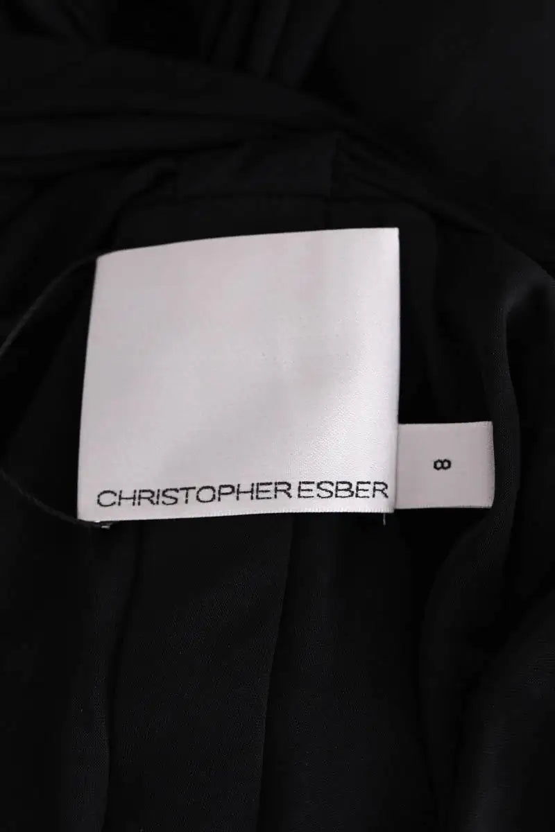 Robe Christopher Esber Noir en Synthétique