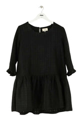 Robe Saaj Noir en Laine, taille L - Seconde Main