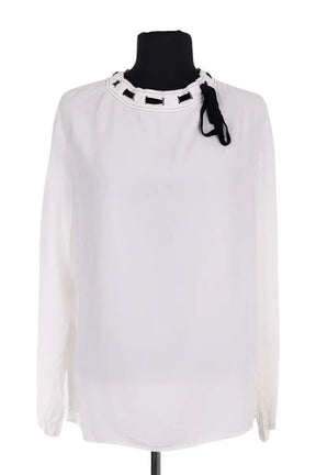 Blouse Sandro Blanc en Viscose, taille S - Seconde Main