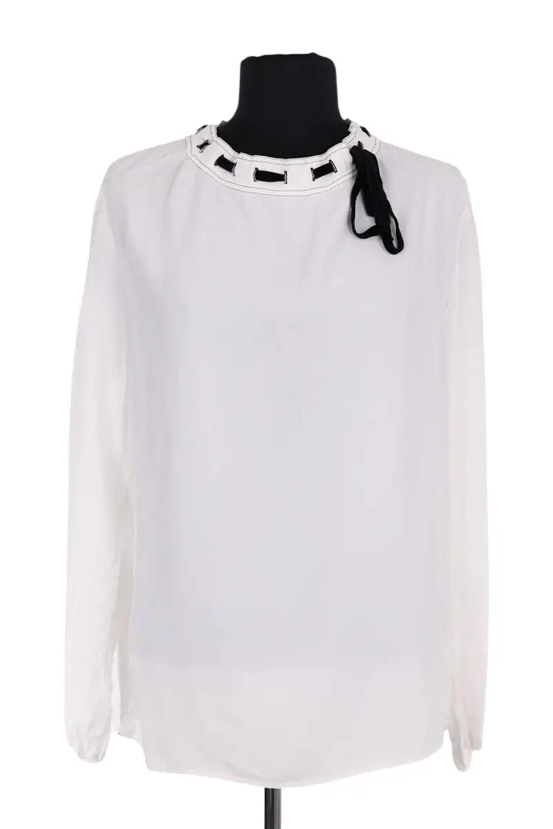 Blouse Sandro Blanc en Viscose, taille S - Seconde Main