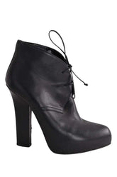 Boots à lacets Bottega Veneta Noir en Cuir, taille 38 - Seconde Main