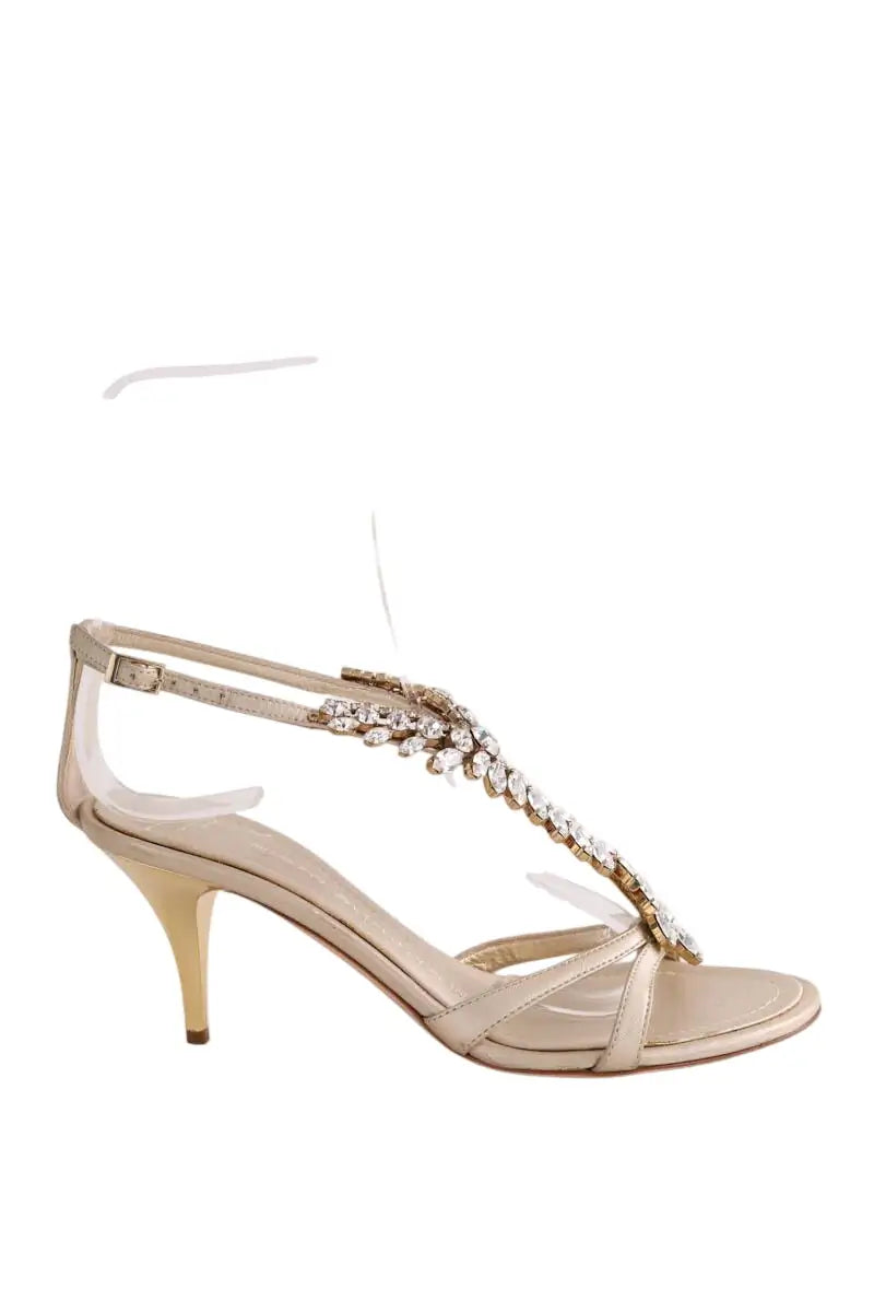 Talons Giuseppe Zanotti Ecru en Cuir, taille 37 - Seconde Main