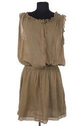 Robe Isabel Marant Kaki en Coton, taille XS - Seconde Main