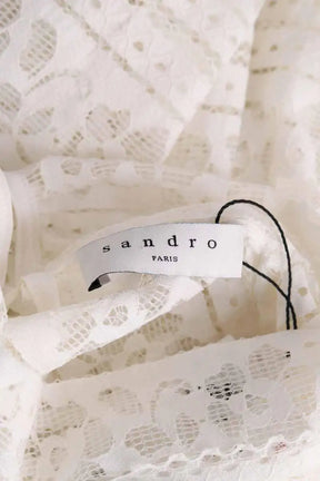 Blouse Sandro Blanc en Coton