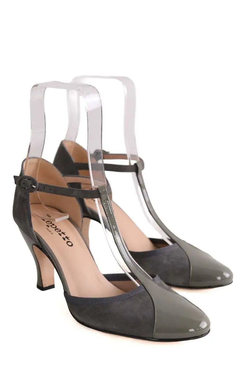Talons Repetto Gris en Cuir