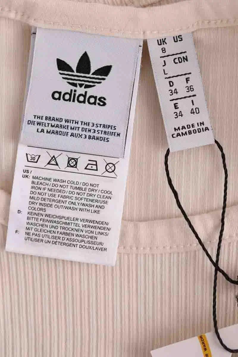 Top sans manche Adidas Beige en Coton
