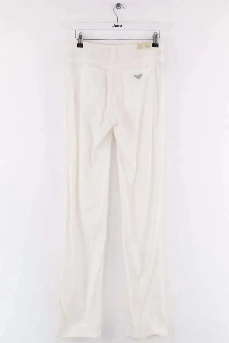 Pantalon Armani Jeans Blanc en Lin