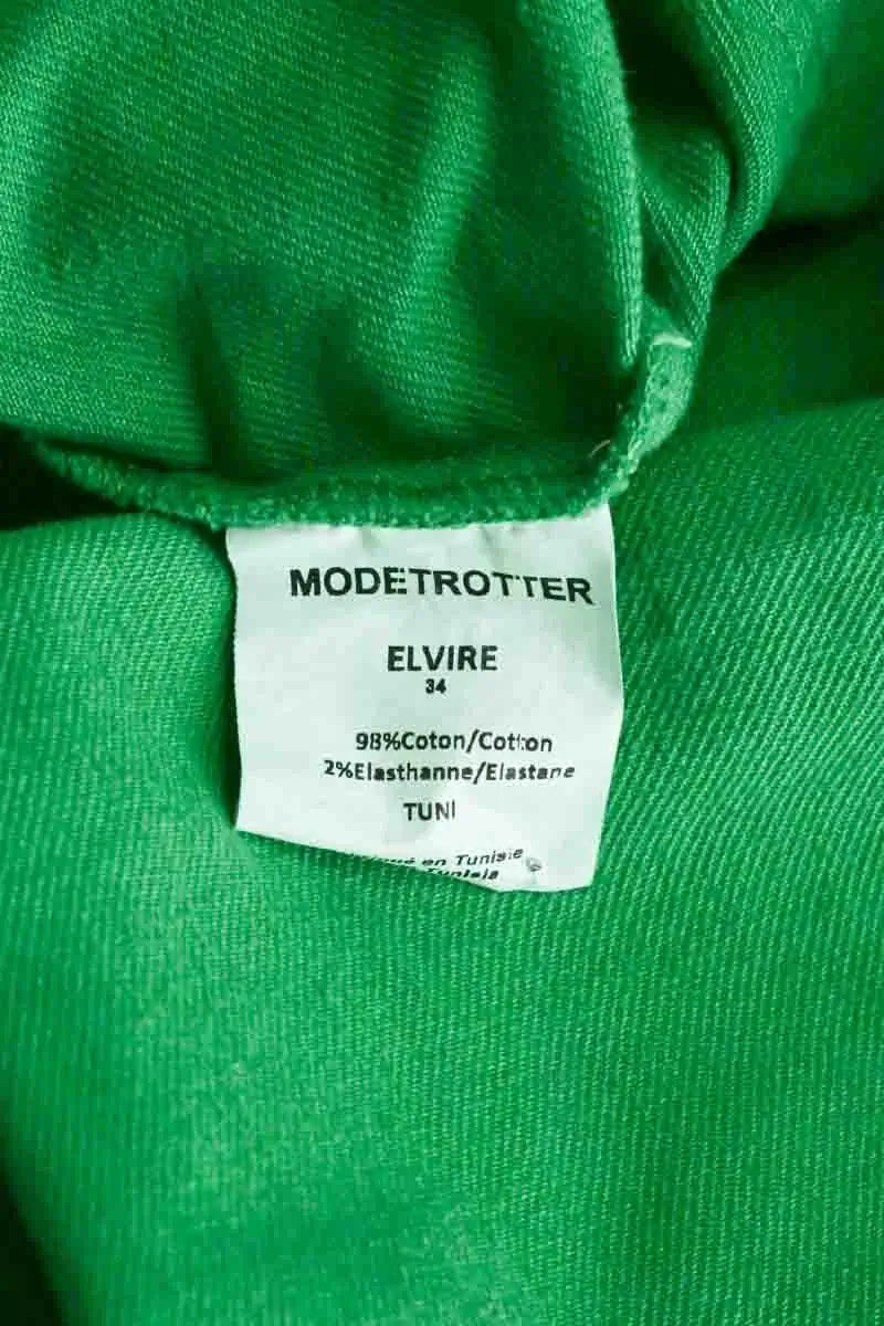 Combishort Modetrotter Vert en Coton