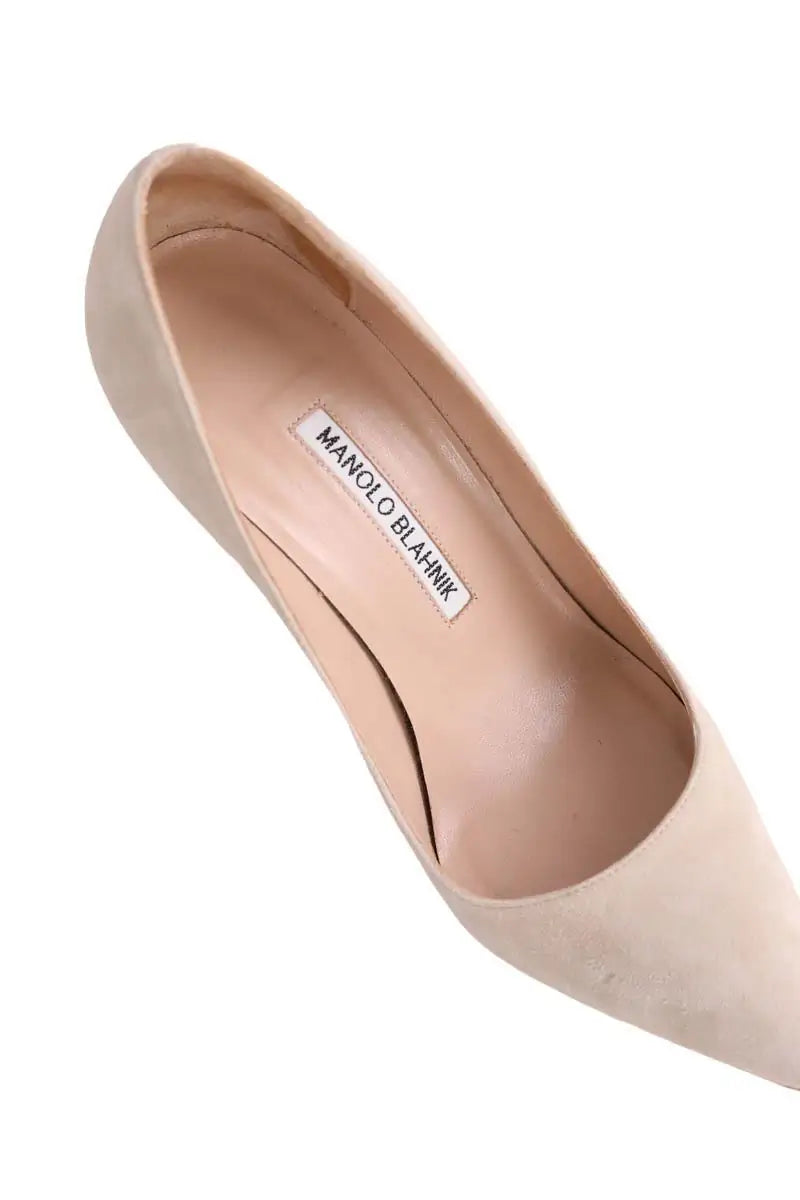 Talons Manolo Blahnik Beige en Daim