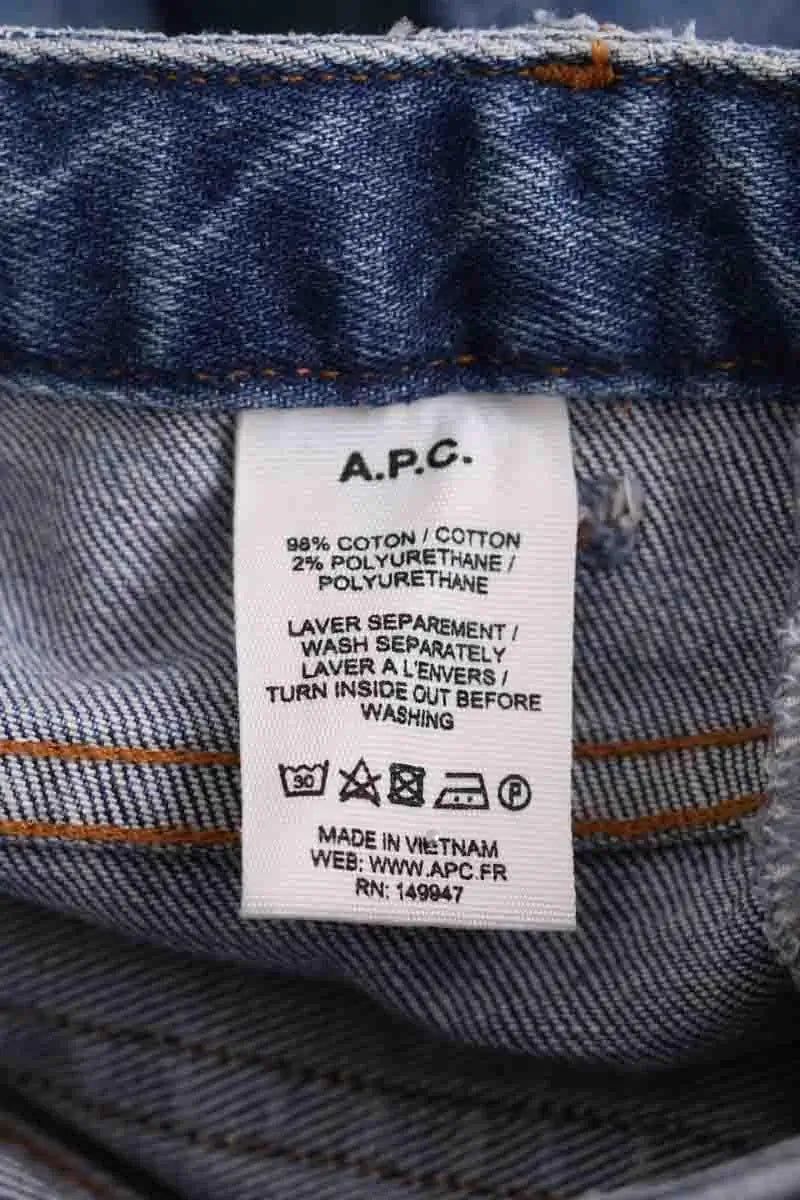 Jean slim APC High Bleu en Coton