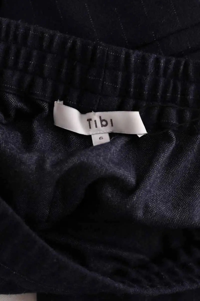 Pantalon large Tibi Bleu en Laine